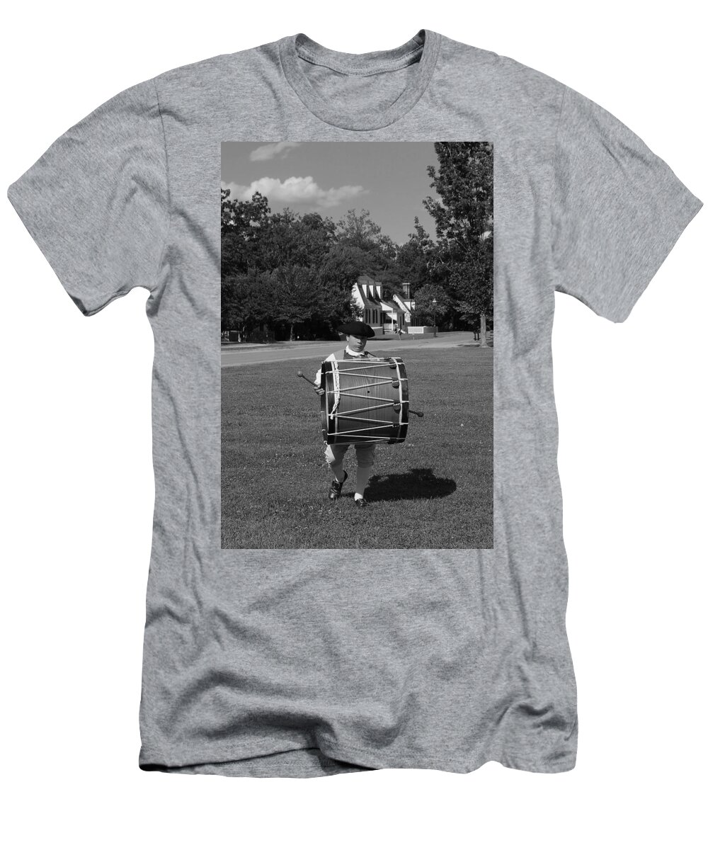 Colonial T-Shirt featuring the photograph Drummer Boy by Eric Liller