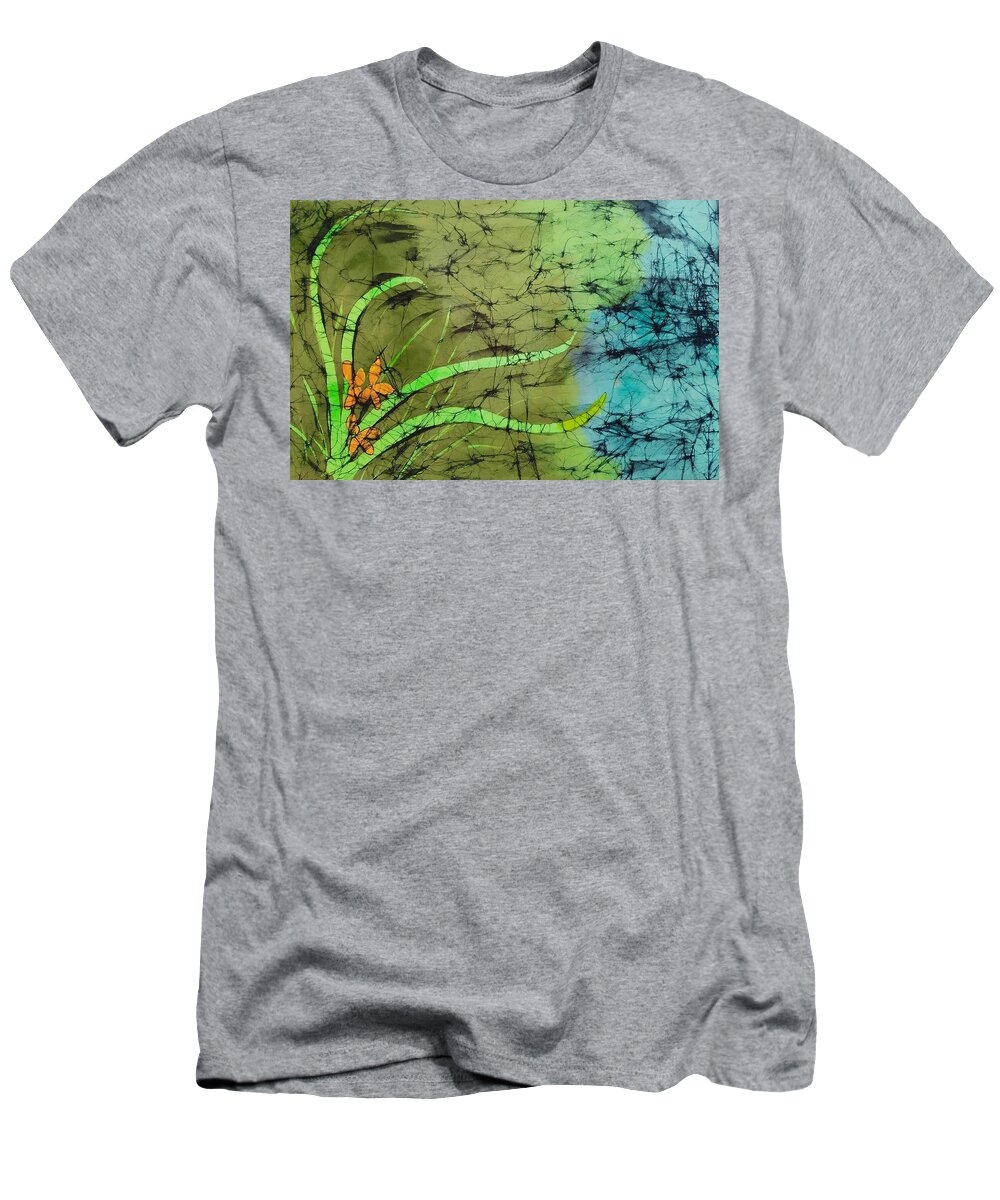 Floral T-Shirt featuring the tapestry - textile Earth Flower by Kay Shaffer