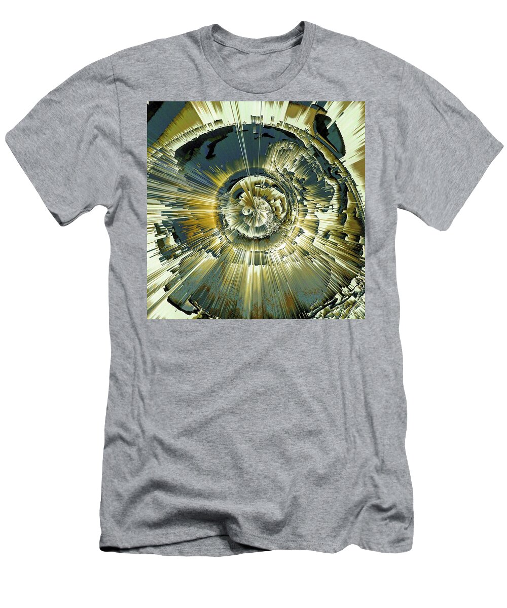 Earth T-Shirt featuring the digital art Earth Shattering by Shannon Stancliff