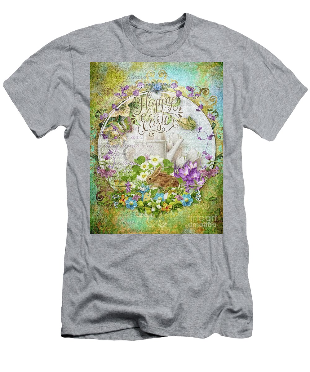 Easter Breakfast T-Shirt featuring the mixed media Easter Breakfast by Mo T