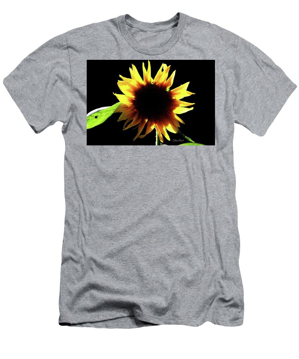 Sunflowers T-Shirt featuring the digital art Eclipse of the Sunflower by Trina Ansel