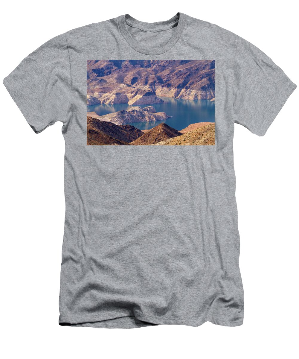 Edge Of Lake Mead T-Shirt featuring the photograph Edge of Lake Mead by Bonnie Follett
