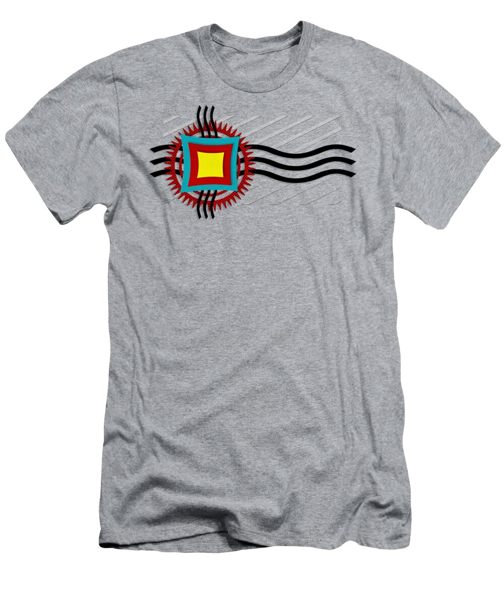 American Indian Style T-Shirt featuring the digital art Energy Flow by Shawna Rowe