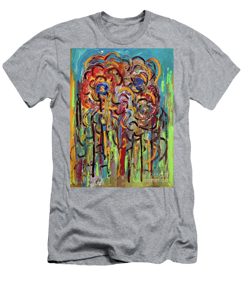 Flowers T-Shirt featuring the painting Enriched by Bjorn Sjogren