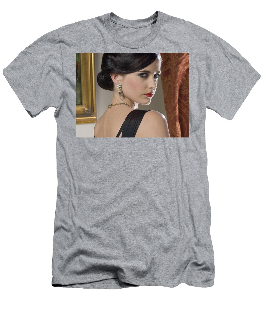Eva Green T-Shirt featuring the photograph Eva Green by Jackie Russo