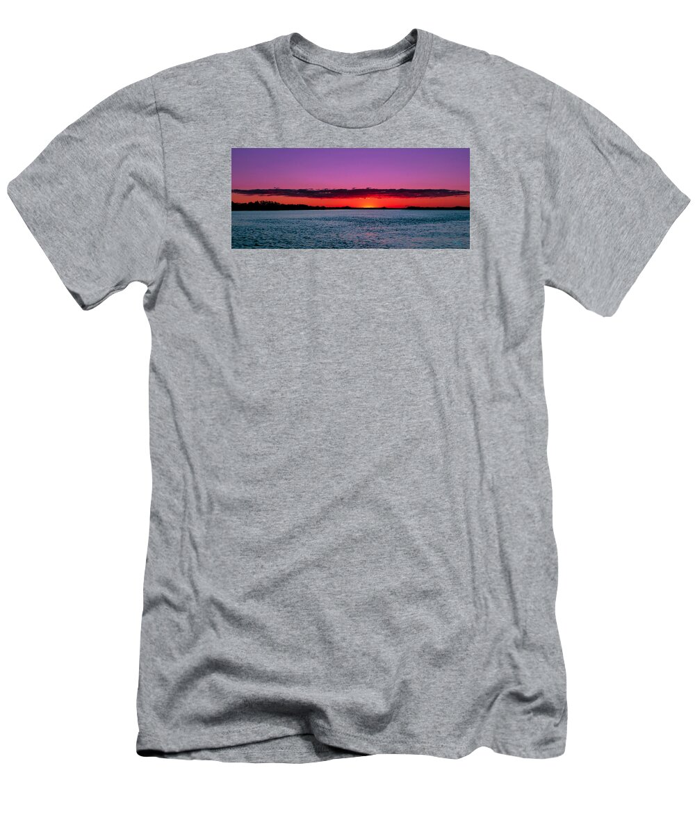 Landscape T-Shirt featuring the photograph Evening Cloud Over Sunset by Michael Blaine