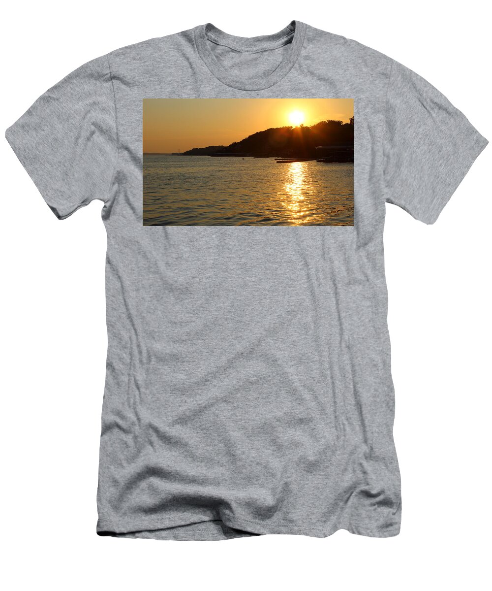 Lake Of The Ozarks T-Shirt featuring the photograph Evening Glow by Fiona Kennard