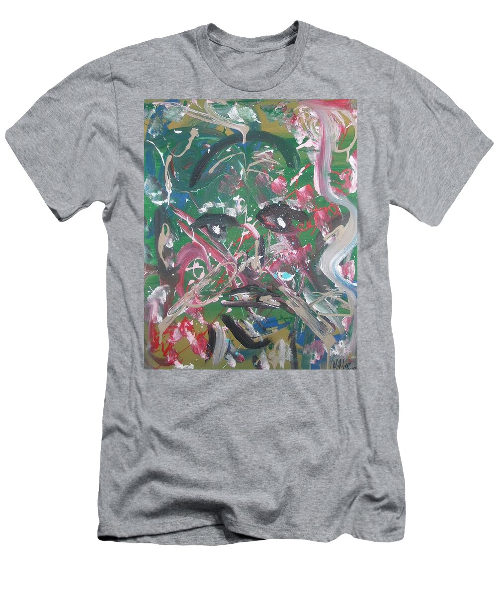 Abstract T-Shirt featuring the painting Expressions Of Life by Antonio Moore