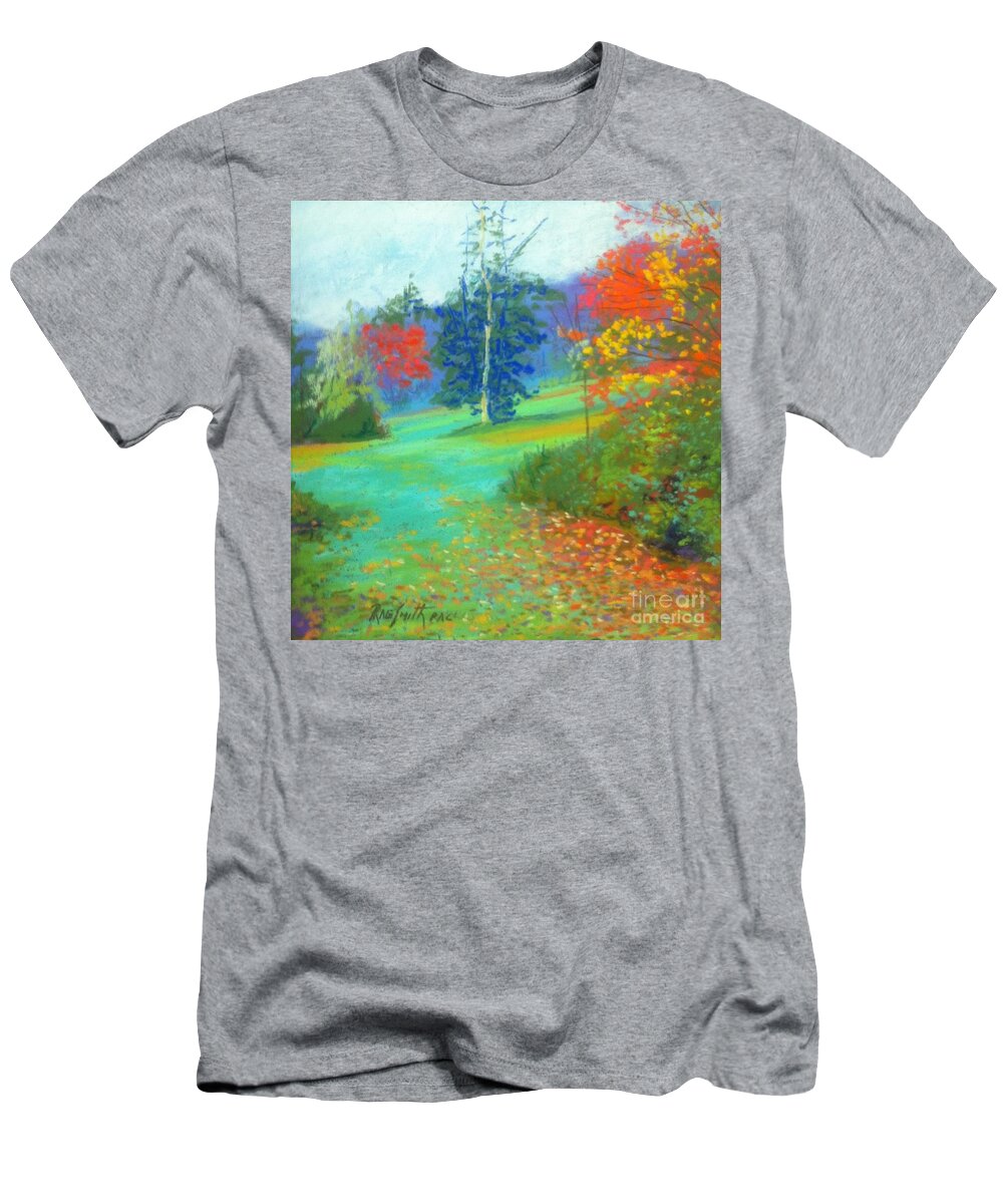 Pastels T-Shirt featuring the pastel Fall across the field by Rae Smith PAC
