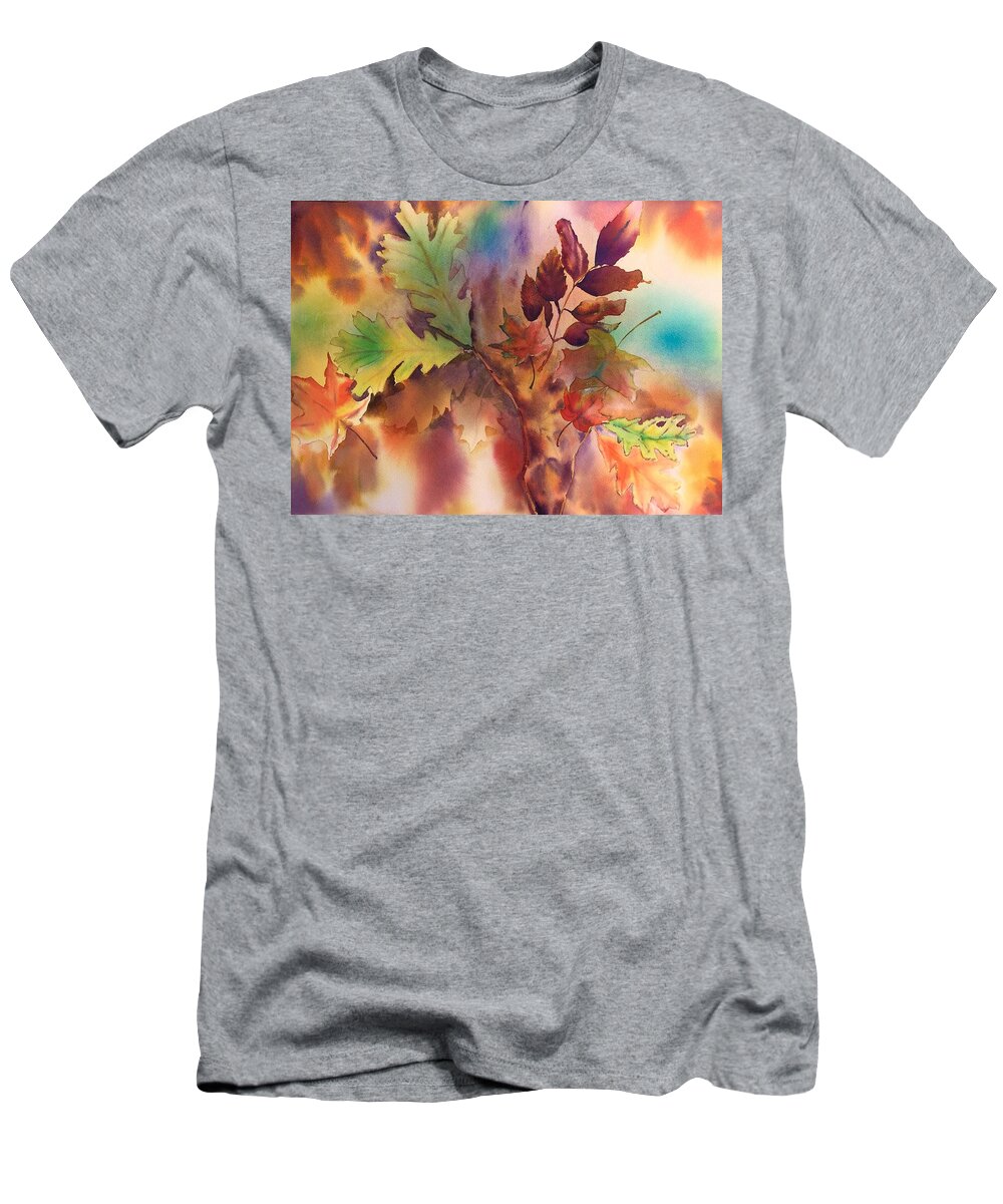 Fall T-Shirt featuring the painting Fall Bouquet by Tara Moorman
