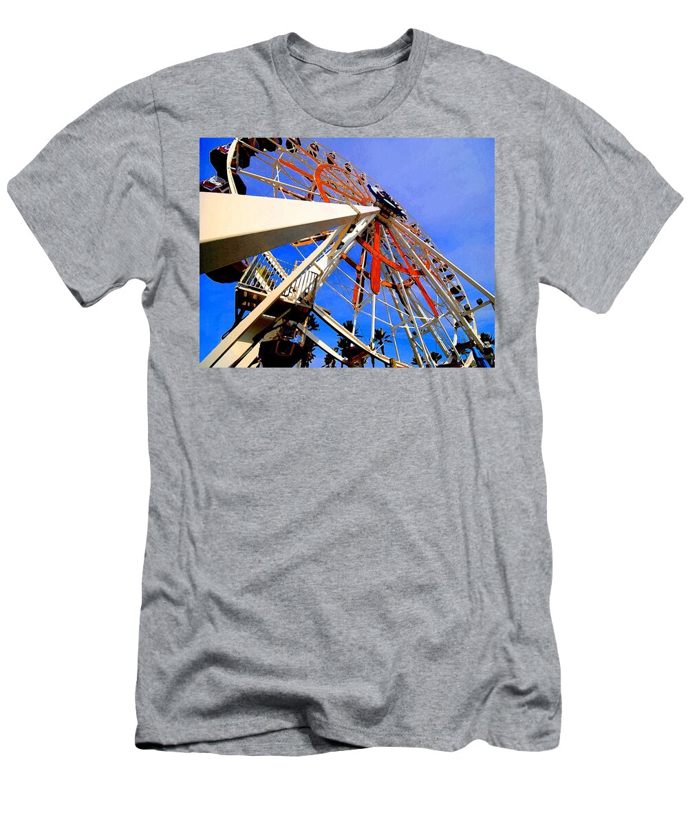 Ferris Wheel T-Shirt featuring the painting Ferris Wheel by Michael Thomas