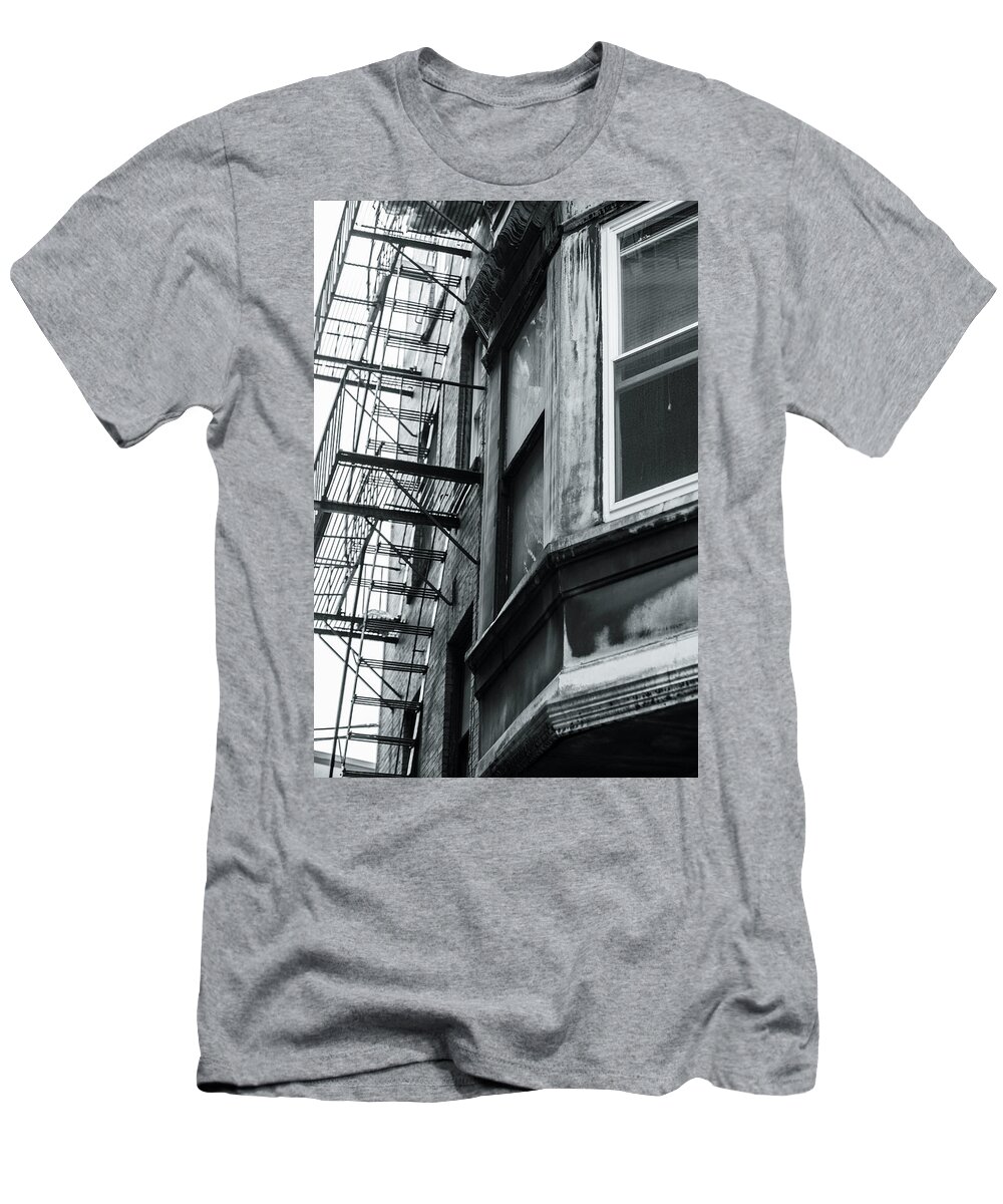 Stairs T-Shirt featuring the photograph Fire escape stairs 3 by Jason Hughes