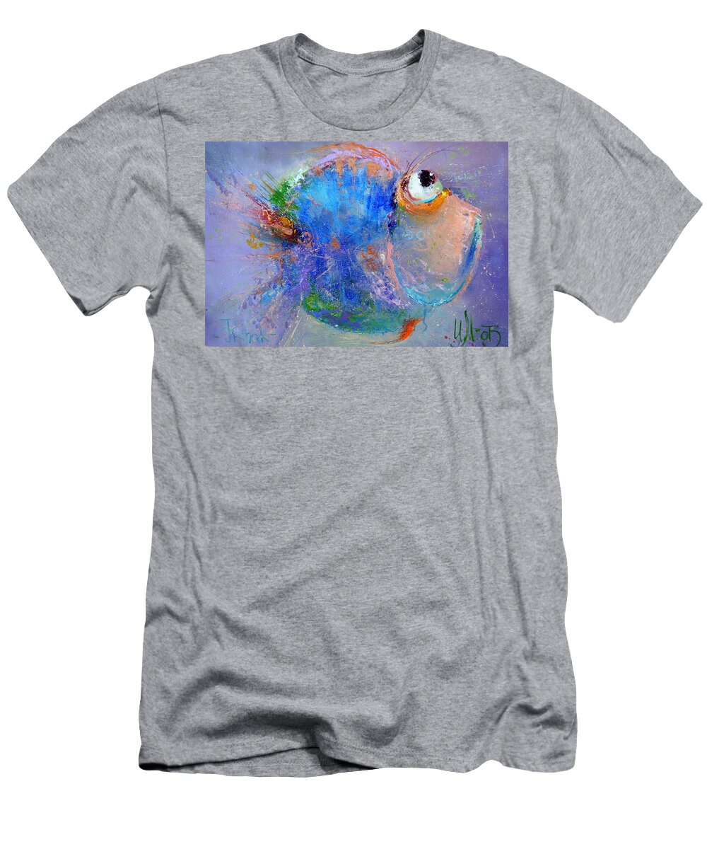 Russian Artists New Wave T-Shirt featuring the painting Fish-Ka 2 by Igor Medvedev