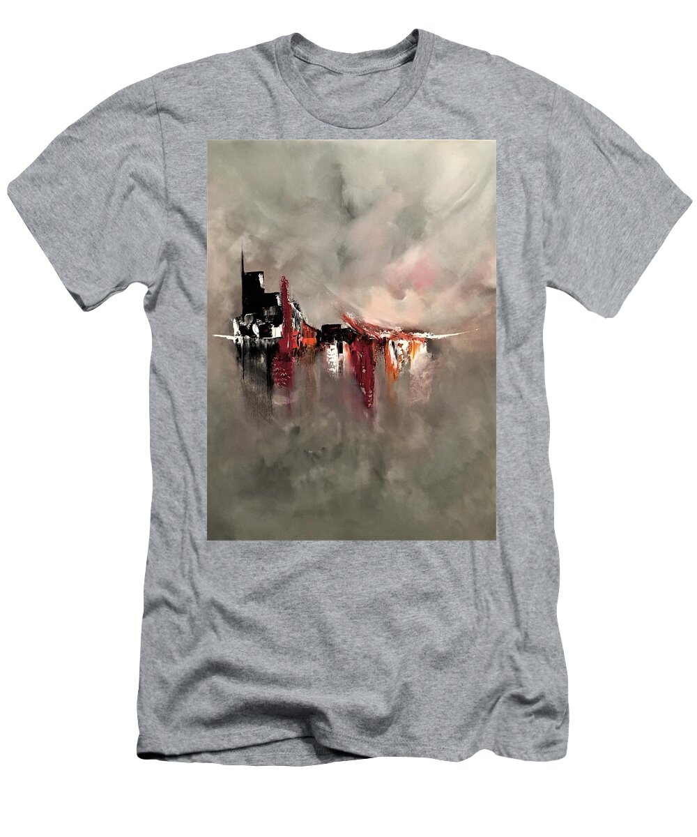 Abstract T-Shirt featuring the painting Fleeting by Soraya Silvestri