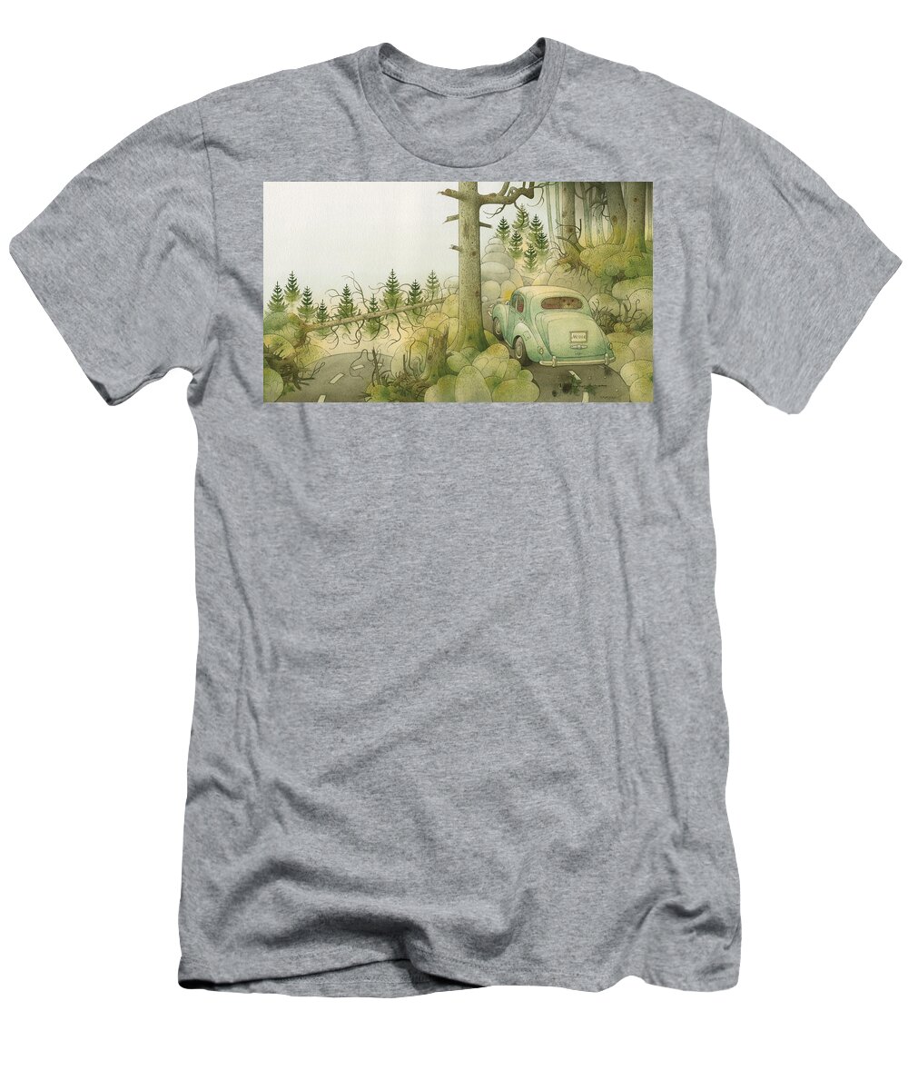 Bears T-Shirt featuring the painting Florentius the Gardener22 by Kestutis Kasparavicius