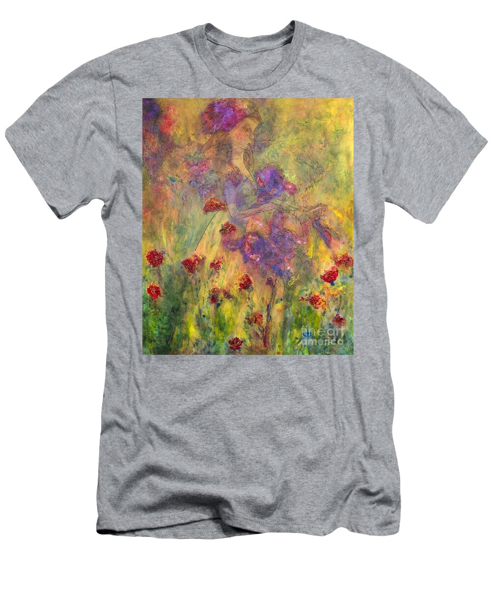 Figurative T-Shirt featuring the painting Flower Girl by Claire Bull