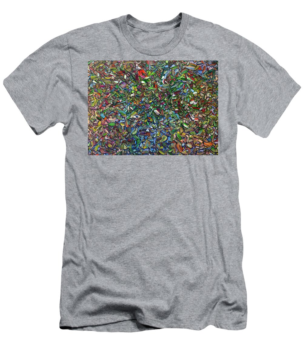 Flowers T-Shirt featuring the painting Flower Rearrangement by James W Johnson