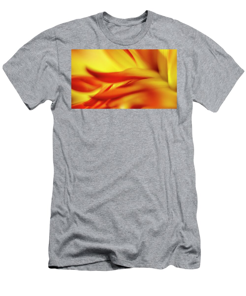 Flower T-Shirt featuring the photograph Flowing Floral Fire by Tony Locke