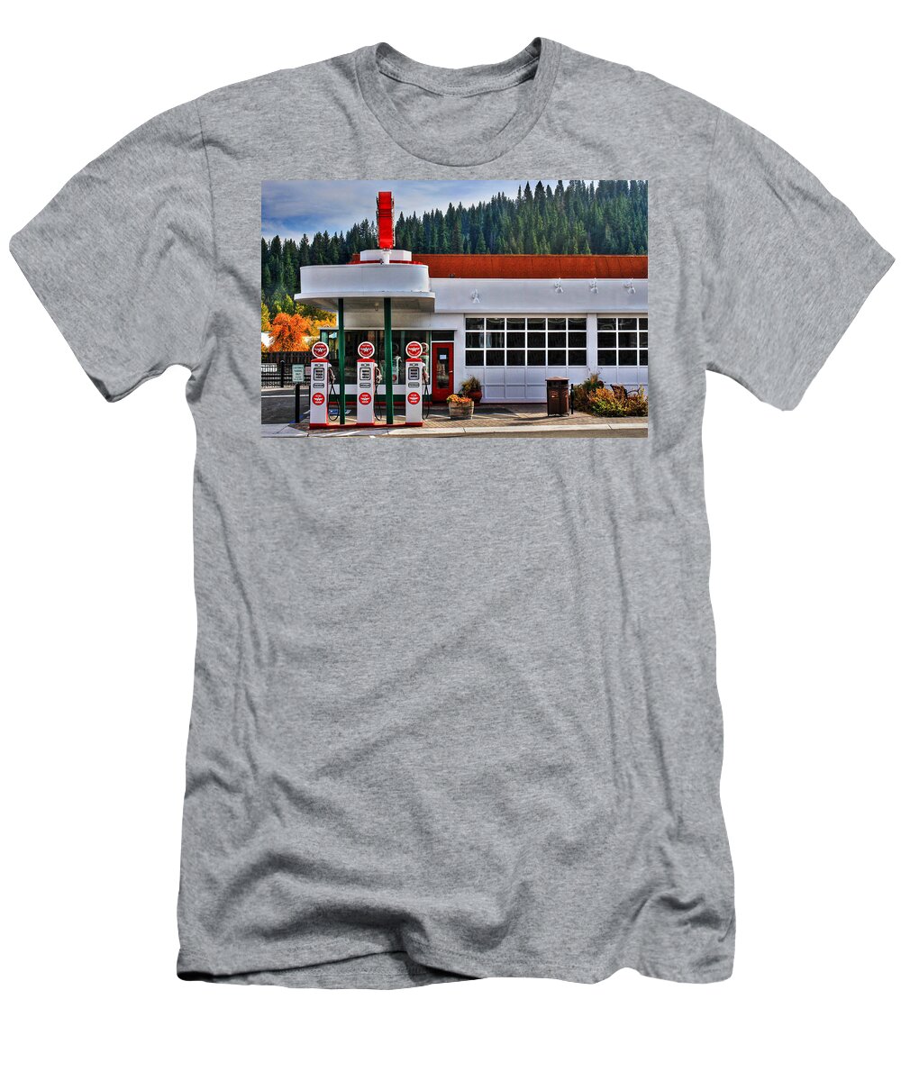 Gas Station T-Shirt featuring the photograph Flying A Gas by James Eddy