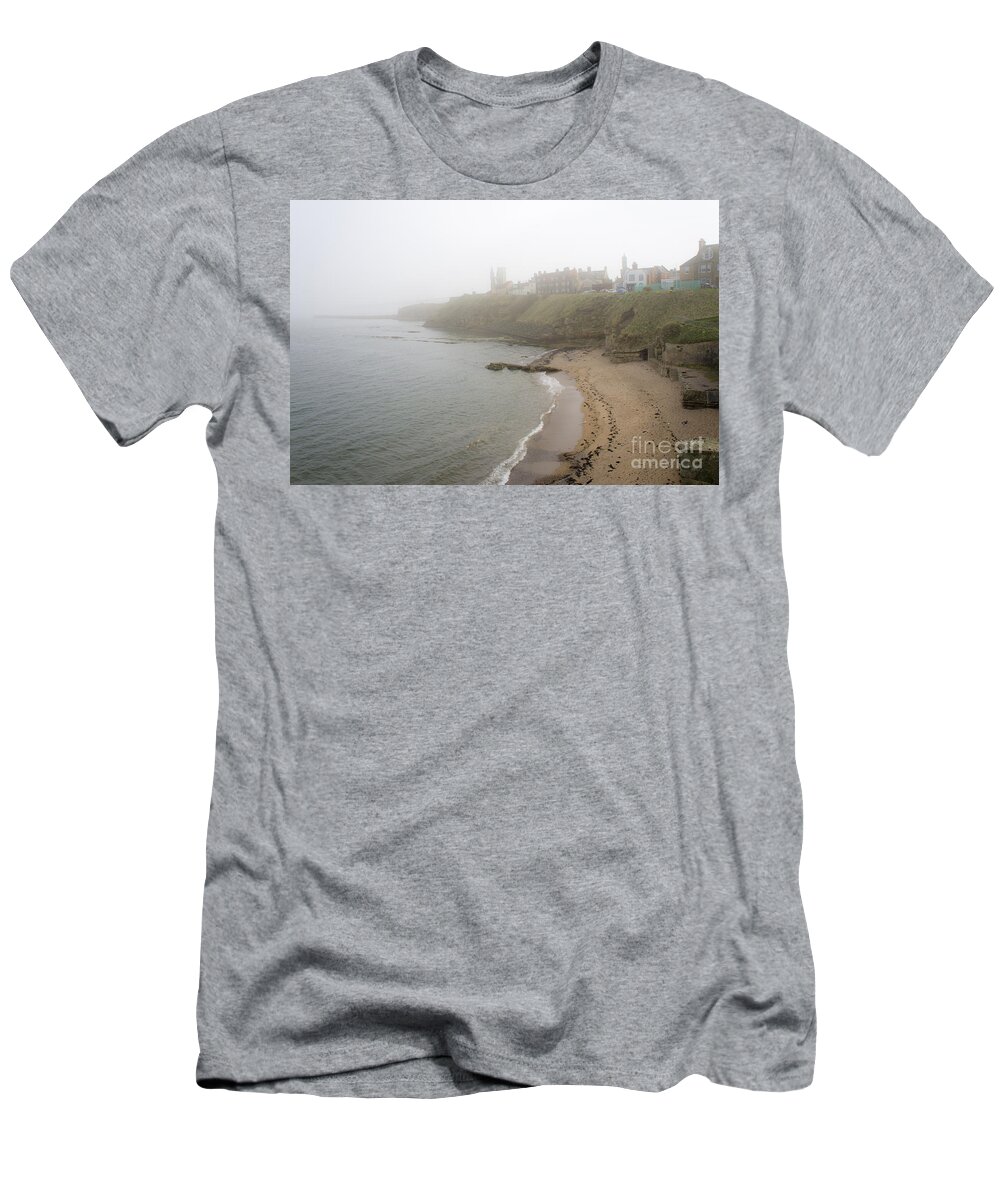 Fog On The Coast T-Shirt featuring the photograph Foggy March in St. Andrews by Elena Perelman