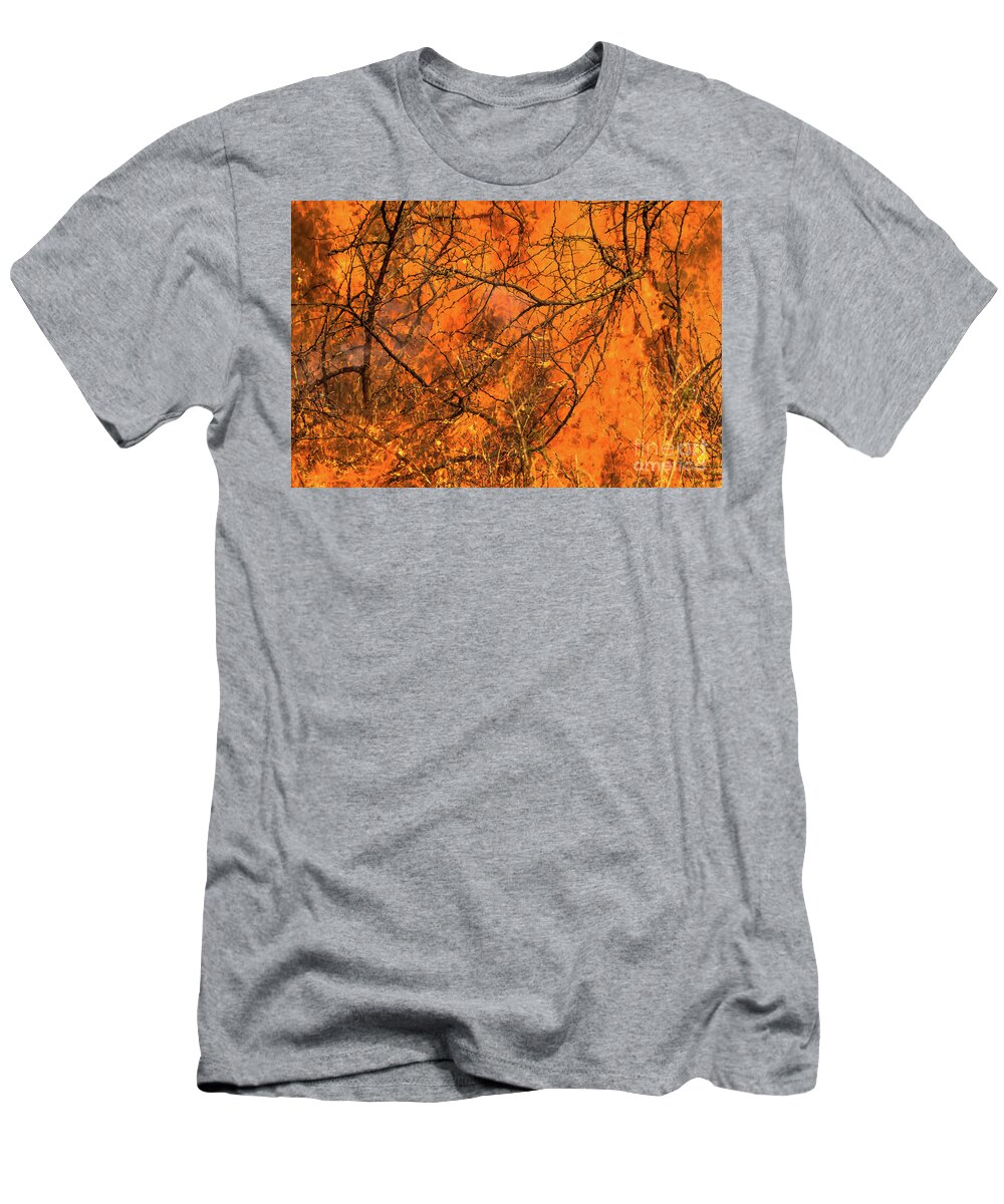 Blaze T-Shirt featuring the photograph Forest fire by Benny Marty
