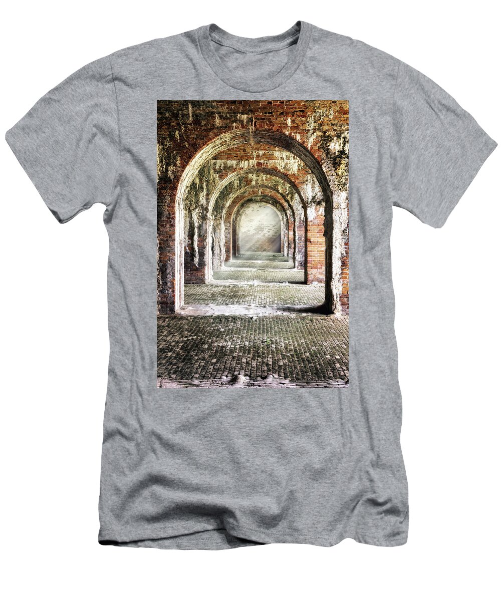 Abstract T-Shirt featuring the photograph Fort Morgan Alabama by Alex Mironyuk