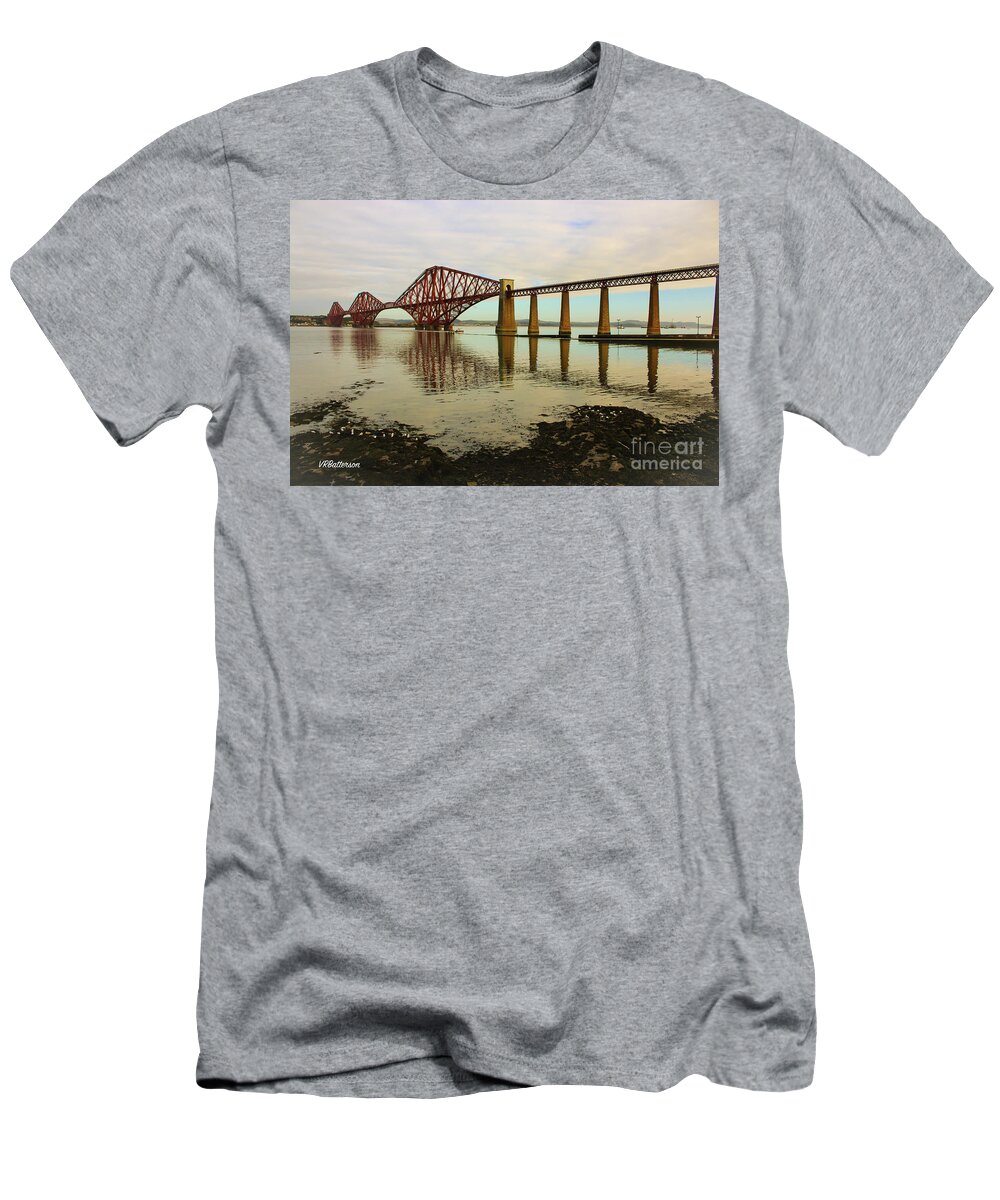 Forth Bridge T-Shirt featuring the photograph Forth Bridge Scotland by Veronica Batterson