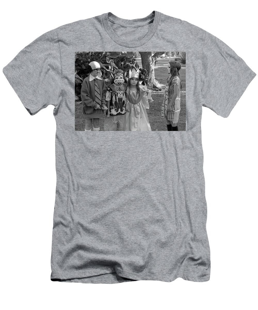 Halloween T-Shirt featuring the photograph Four Girls In Halloween Costumes, 1971, Part Two by Jeremy Butler