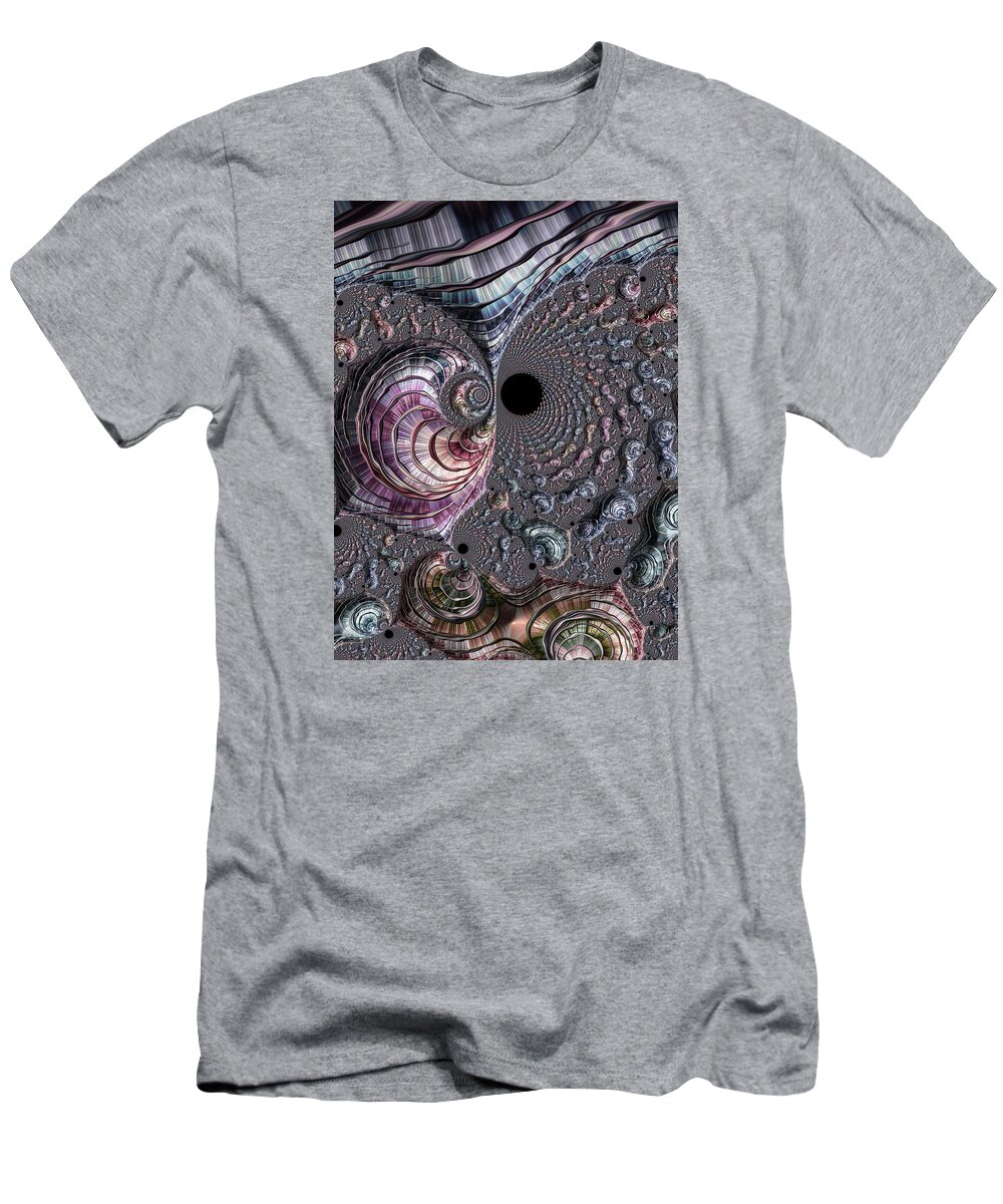 Abstract T-Shirt featuring the photograph Fractal Beach by Ronda Broatch