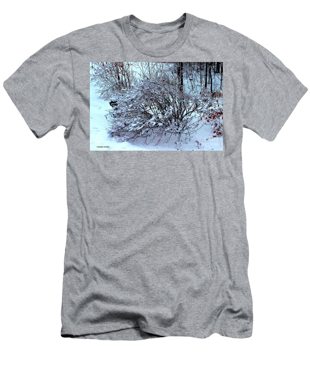 Bush T-Shirt featuring the painting Frozen Bush by Corey Ford