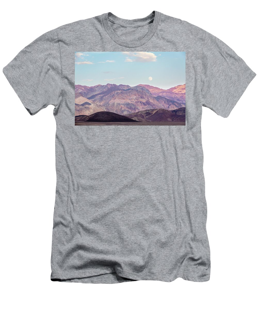 Photosbymch T-Shirt featuring the photograph Full Moon over Artists Palette by M C Hood
