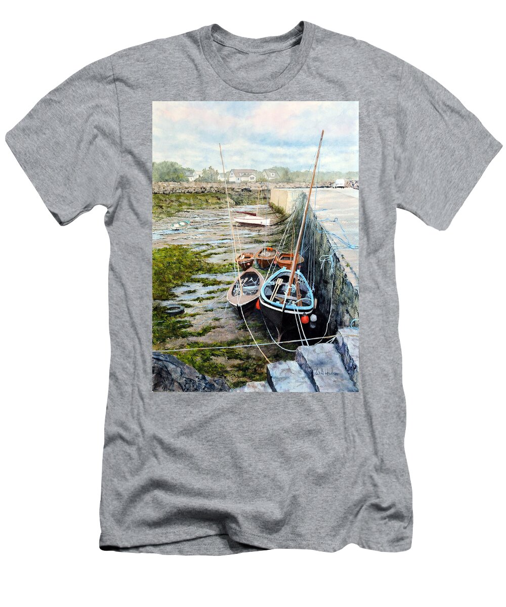 Maritime T-Shirt featuring the painting Galway Hooker by Bill Hudson
