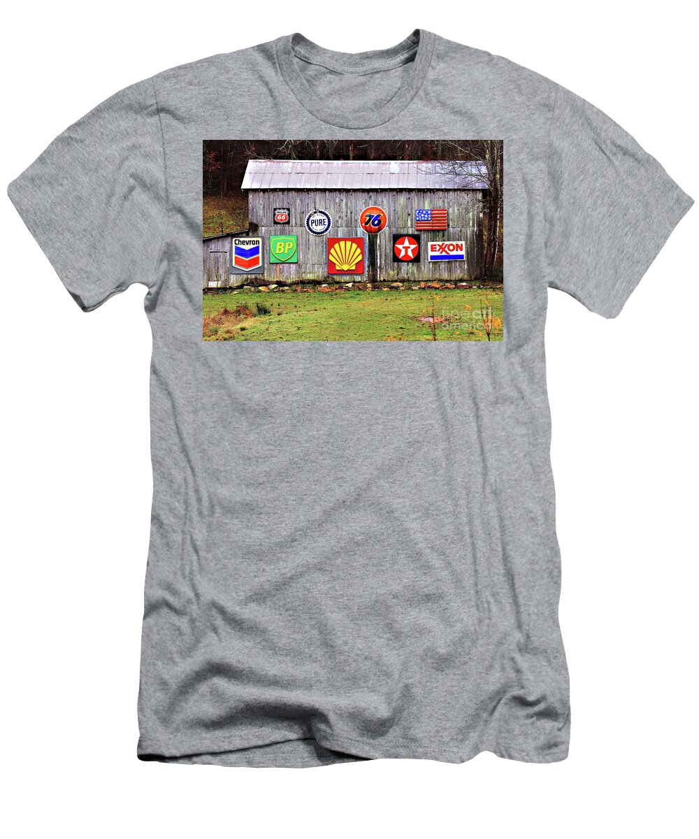 Gas From The Past T-Shirt featuring the photograph Gas from the Past by Jennifer Robin