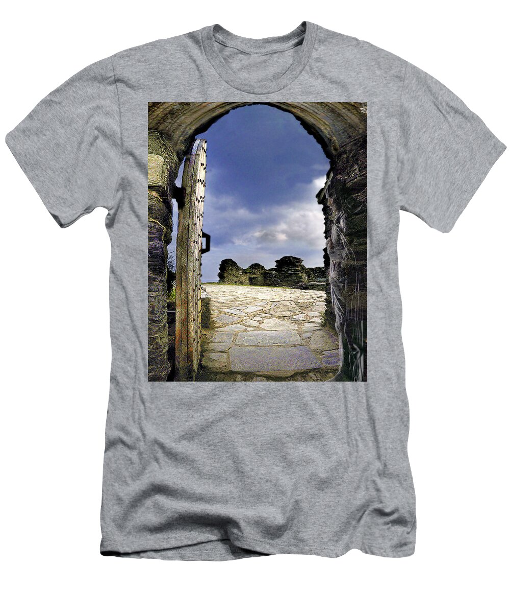 Castle T-Shirt featuring the digital art Gateway to the Castle by Vicki Lea Eggen