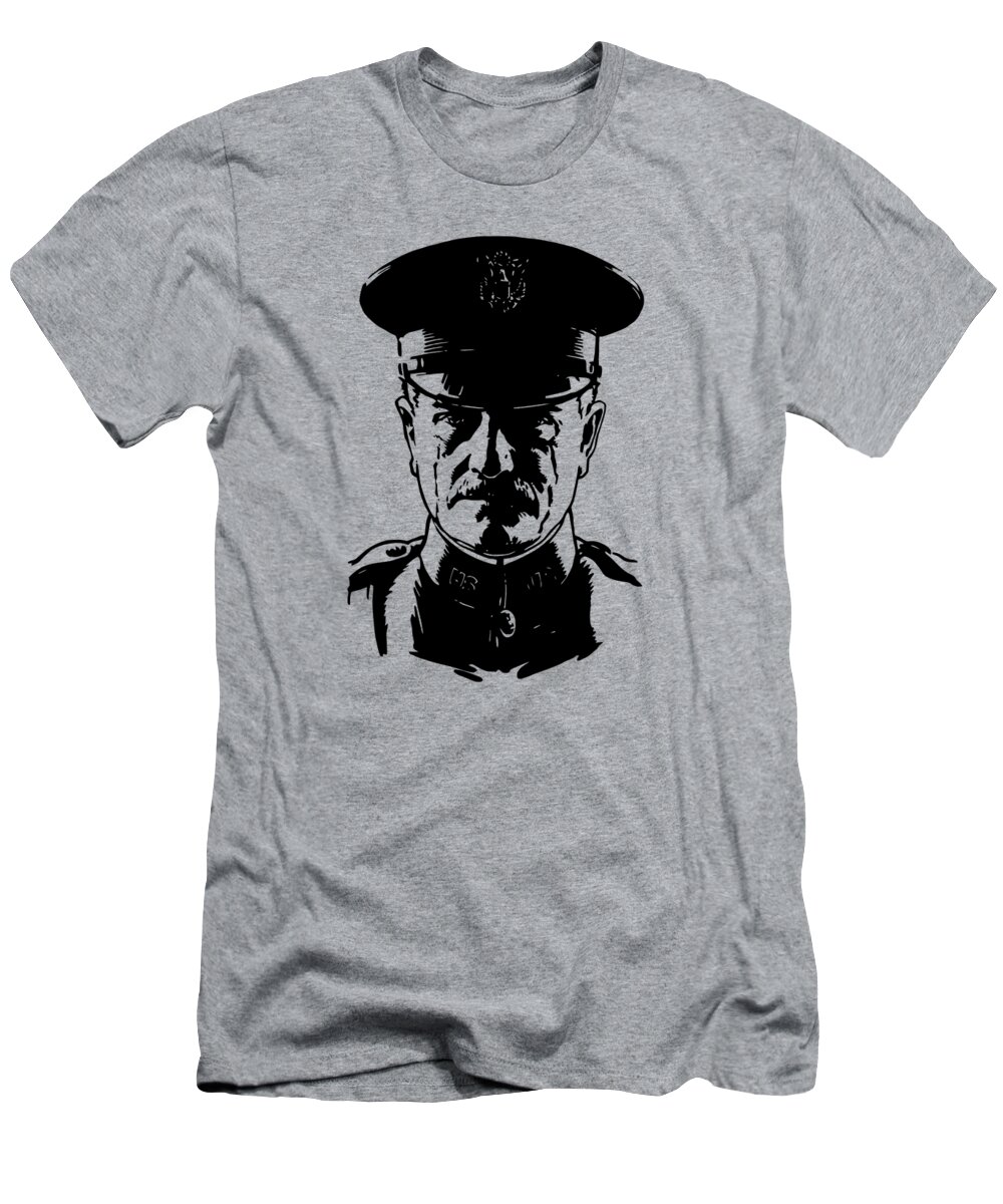 General Pershing T-Shirt featuring the digital art General John Pershing by War Is Hell Store