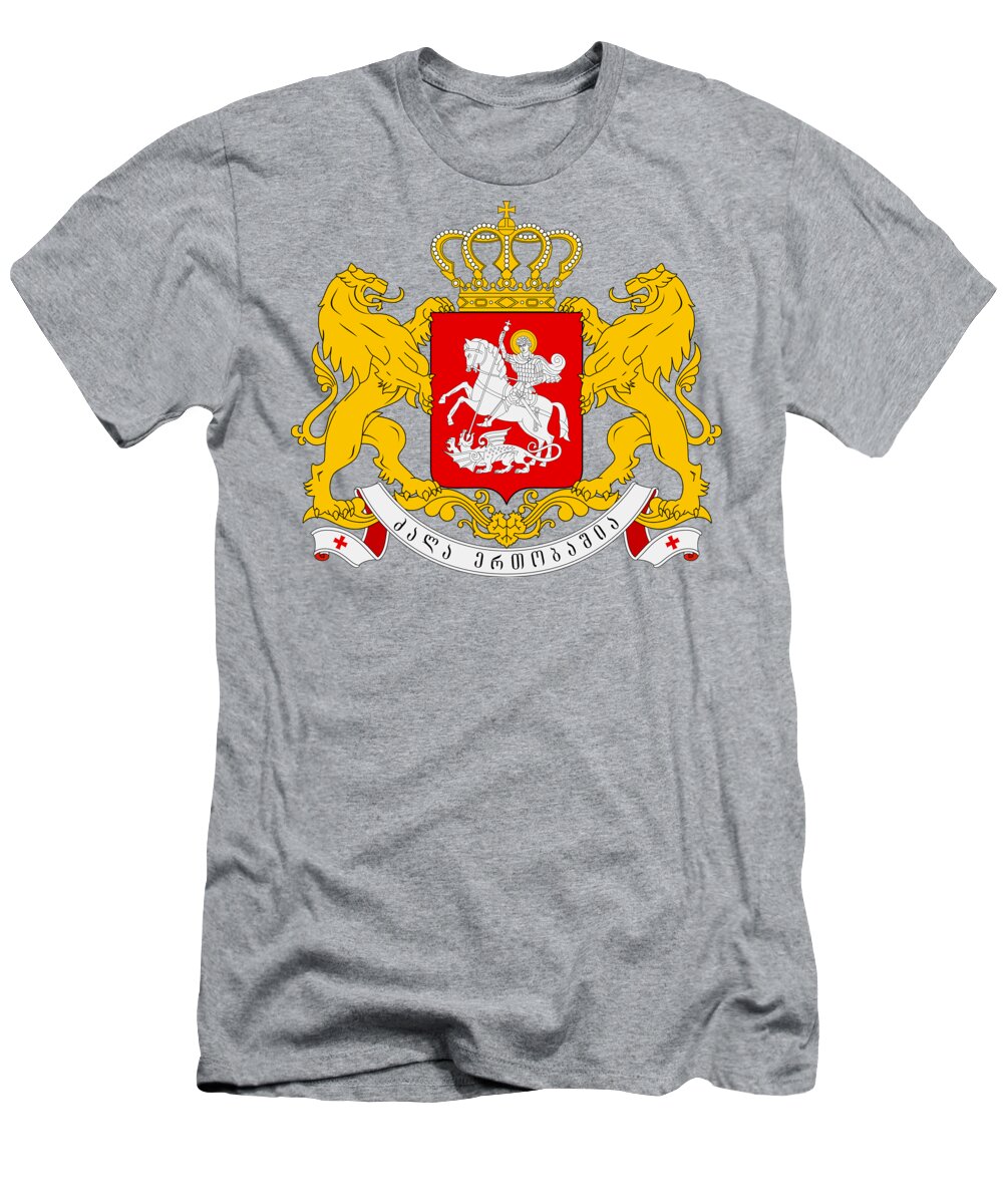 Georgia T-Shirt featuring the drawing Georgia Coat of Arms by Movie Poster Prints