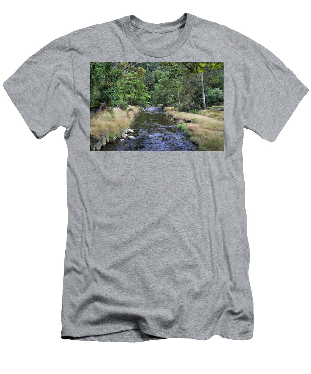 Ireland T-Shirt featuring the photograph Glendasan River. by Terence Davis