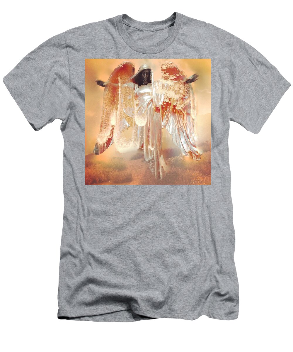 Angel T-Shirt featuring the digital art The Weight of Glory by Kevyn Bashore