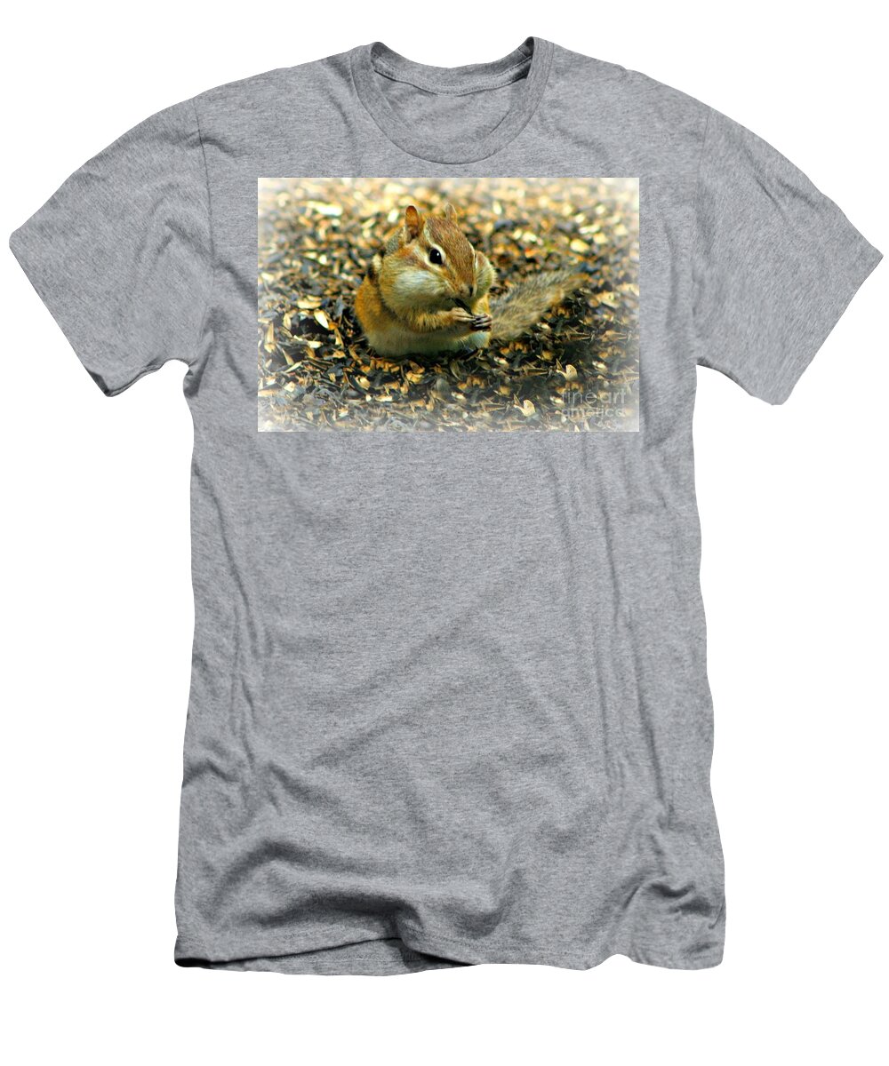 Chipmunk T-Shirt featuring the photograph Glutton by Barbara S Nickerson
