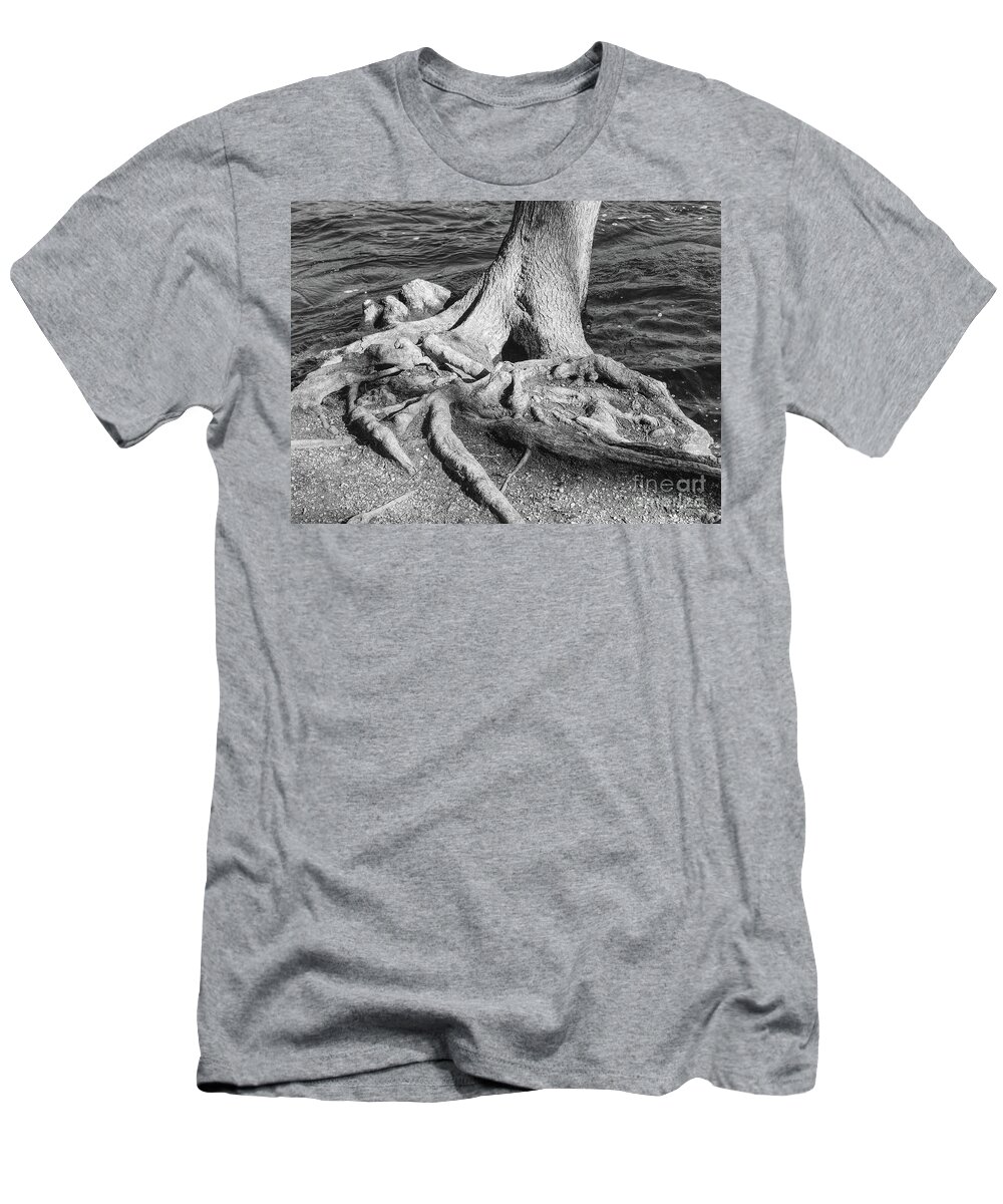 Tree T-Shirt featuring the photograph Gnarly Roots Tree by Phil Perkins