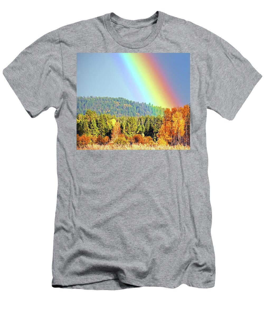 Gold T-Shirt featuring the photograph Gold At the End of the Rainbow by Ted Keller