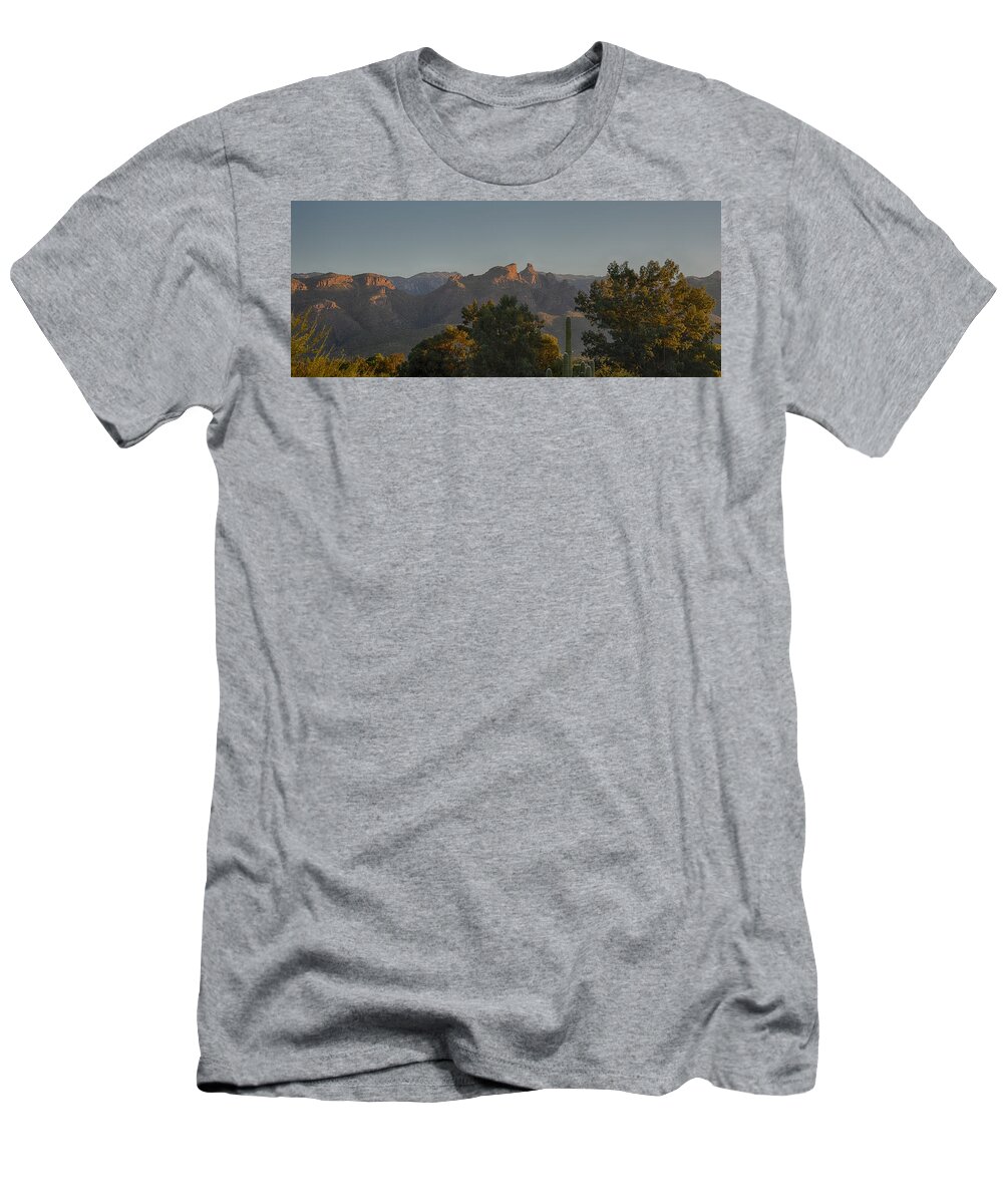 Arizona T-Shirt featuring the photograph Golden hour on Thimble Peak by Dan McManus