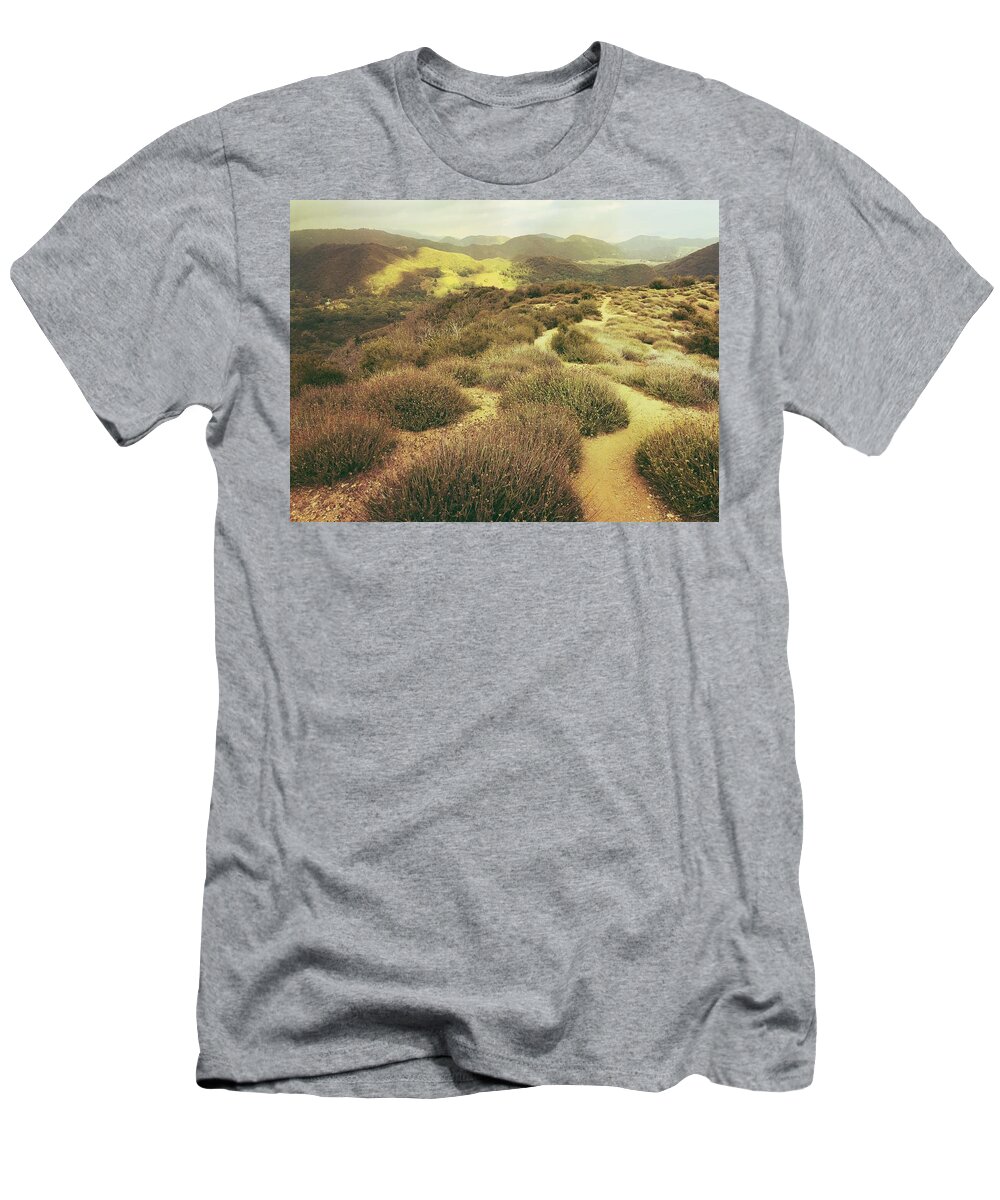 Poppy T-Shirt featuring the digital art Golden Trails by Kevyn Bashore