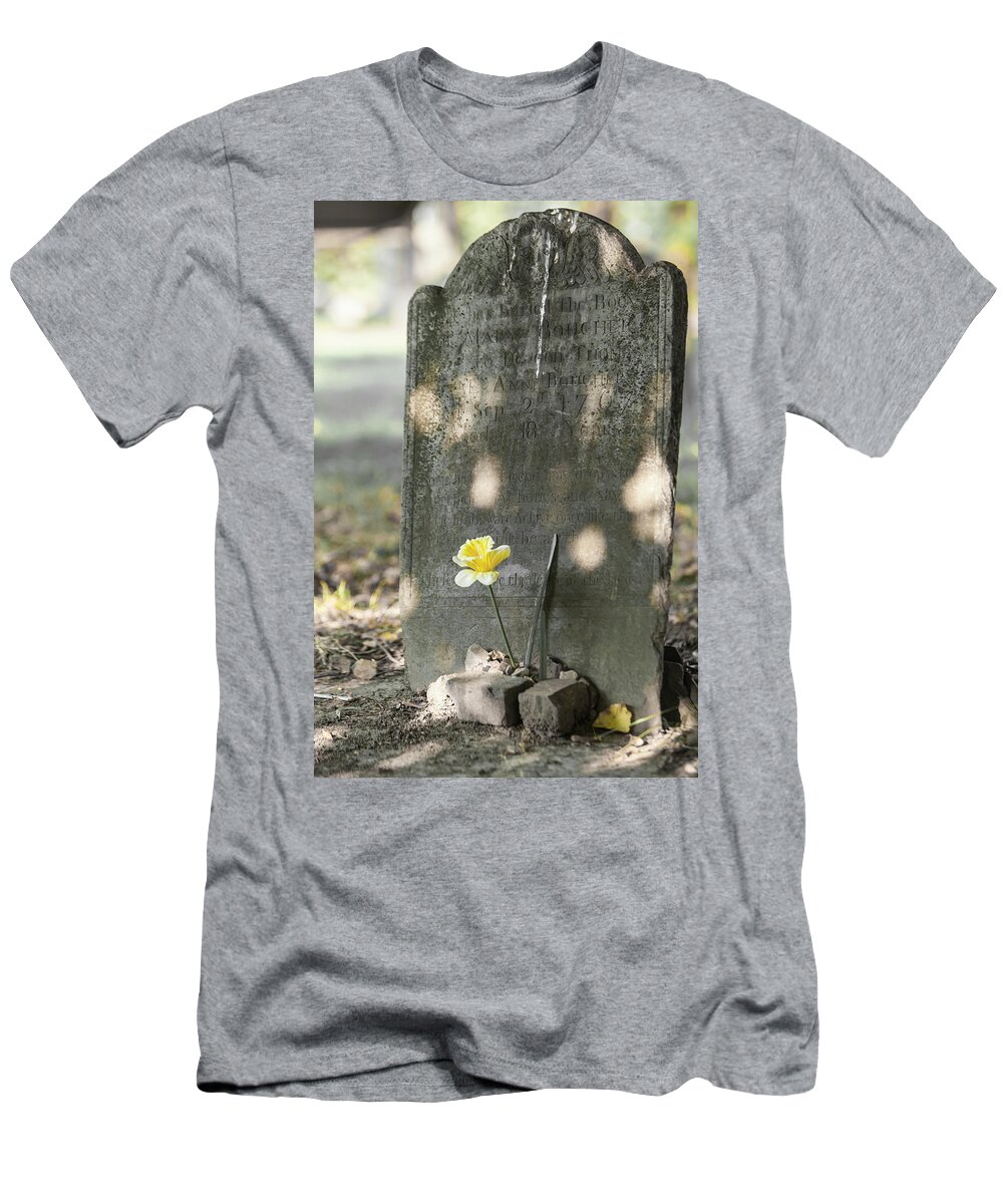 Headstone T-Shirt featuring the photograph Gone but not forgotten by Jason Hughes