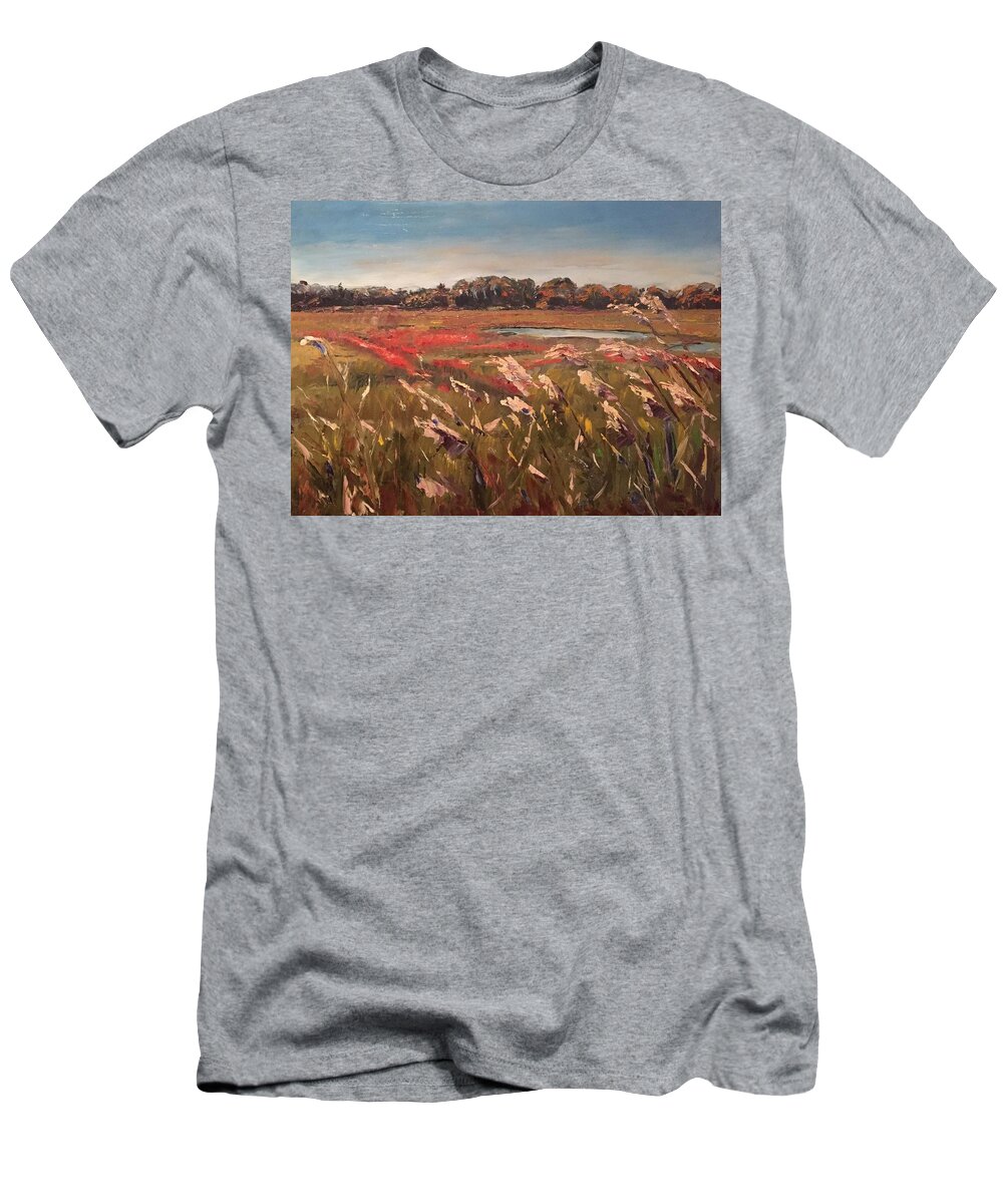  T-Shirt featuring the painting Gordon's Marsh #2 by Josef Kelly
