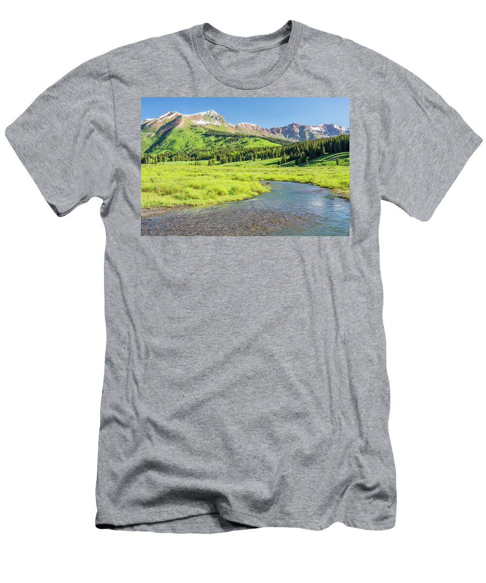 Colorado T-Shirt featuring the photograph Gothic Valley - Morning by Eric Glaser