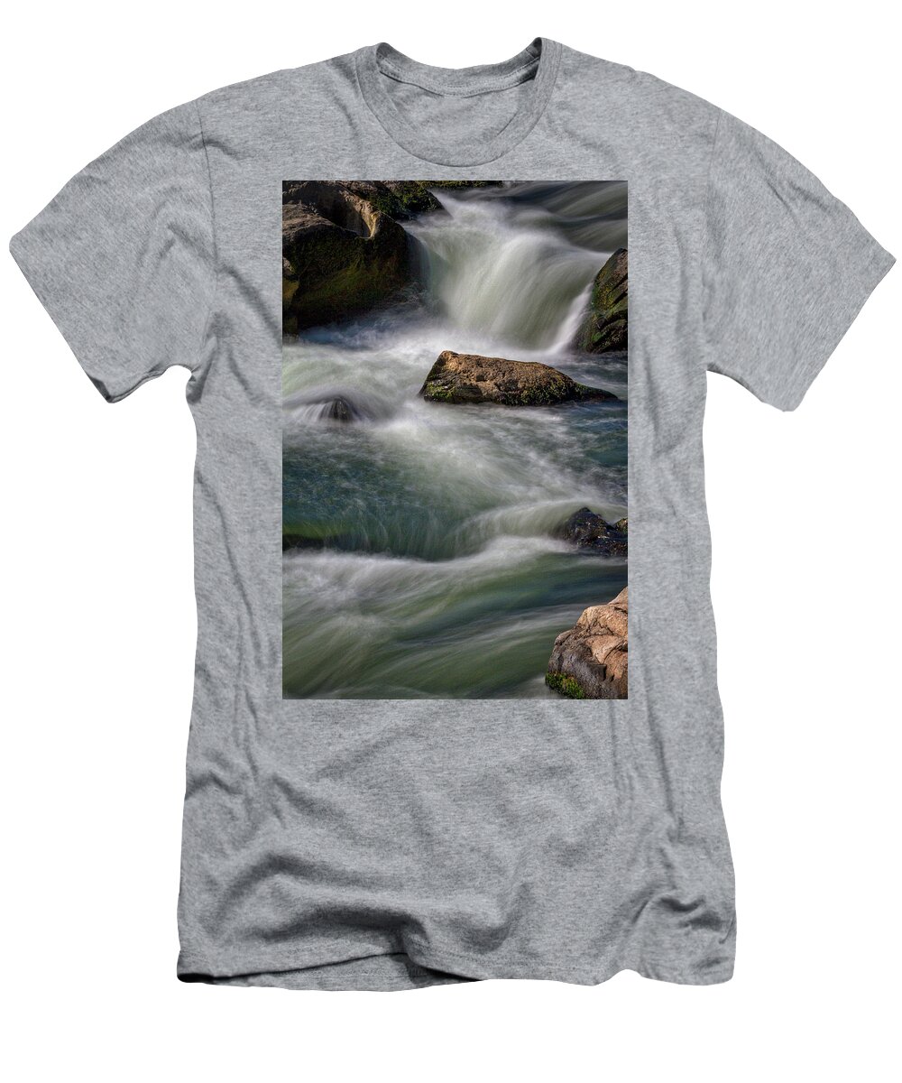 Great Falls T-Shirt featuring the photograph Great Falls Overlook Closeup #2 by Stuart Litoff