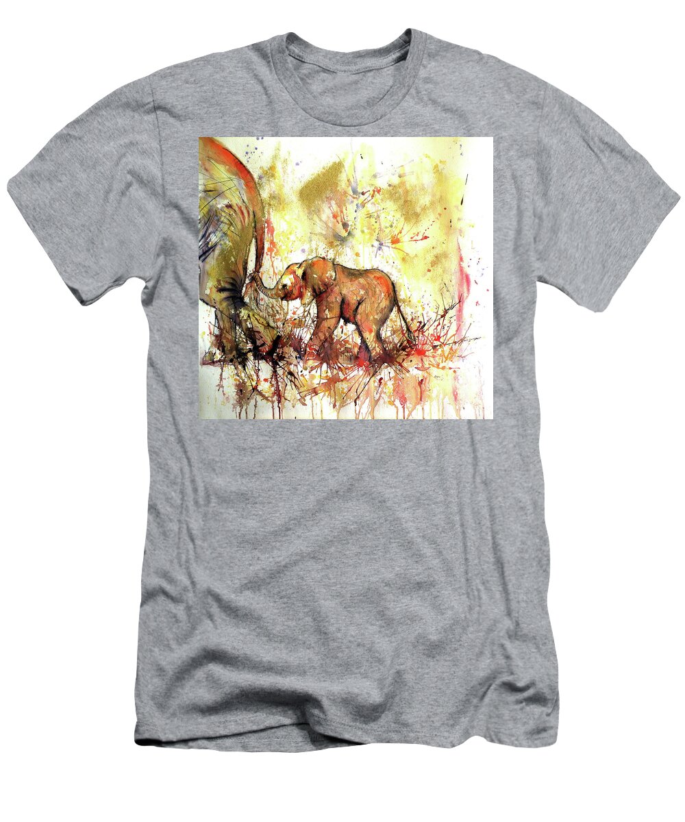 Animal T-Shirt featuring the painting Guidelines by Kovacs Anna Brigitta