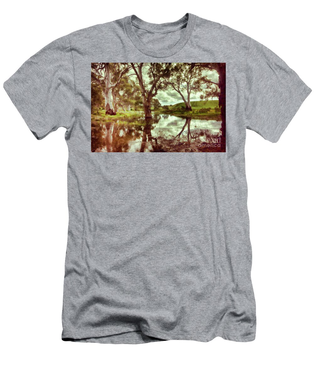 Gum Trees T-Shirt featuring the photograph Gum Creek V2 by Douglas Barnard