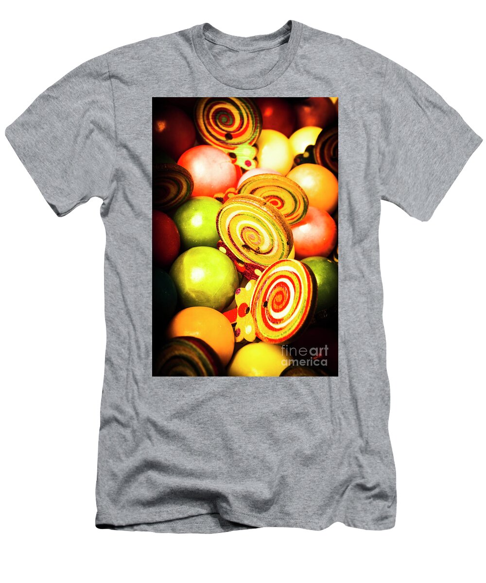 Gumballs T-Shirt featuring the photograph Gumdrops and candy pops by Jorgo Photography